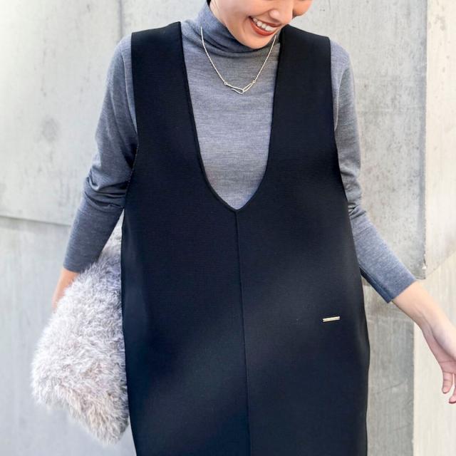 ノーリーズ（NOLLEY’S）/《手洗い可能》Vネックミラノリブジャンパースカート