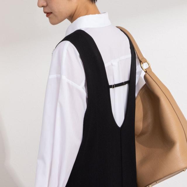 ノーリーズ（NOLLEY’S）/《手洗い可能》Vネックミラノリブジャンパースカート