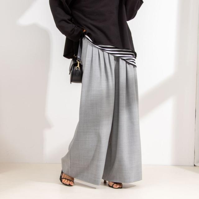 ノーリーズ（NOLLEY’S）/◇【WEB限定サイズあり】《セットアップ対応》ウォッシャブルMannishワイドパンツ