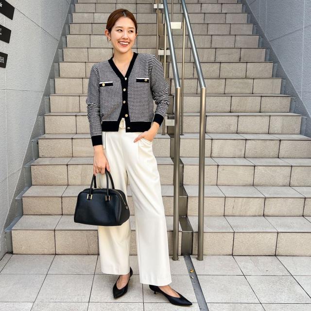 ノーリーズ（NOLLEY’S）/《セットアップ対応》ウォッシャブルゴールドパーツベルト付きワイドパンツ