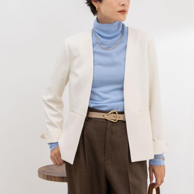 ノーリーズ（NOLLEY’S）/《セットアップ対応》ウォッシャブルウール調Vネックジャケットの通販は 11,642円