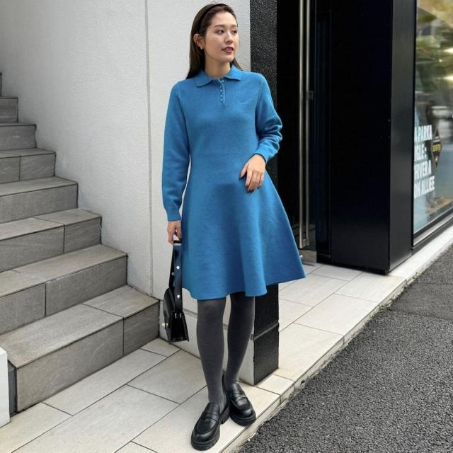 ノーリーズ（NOLLEY’S）/ポロ襟フレアワンピース