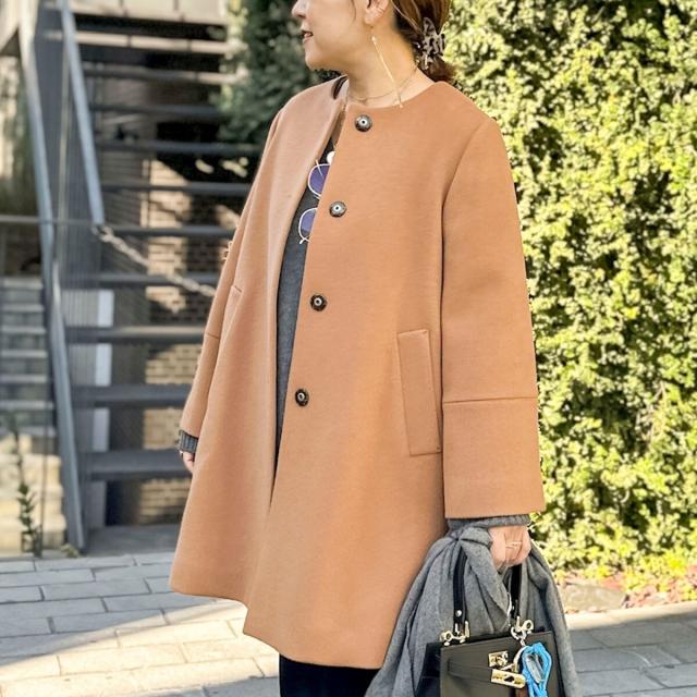 ノーリーズ（NOLLEY’S）/カシミヤ混ビジューブローチ付きコートの通販は