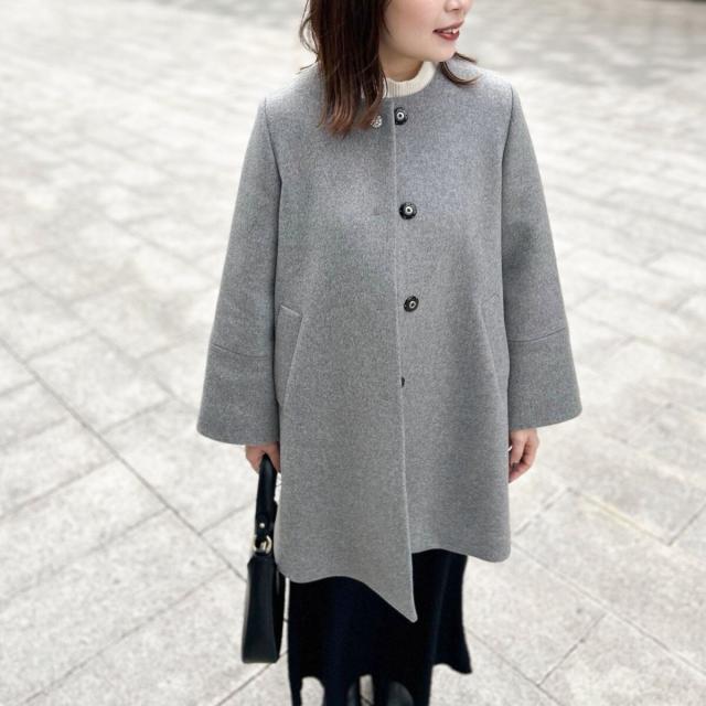 ノーリーズ（NOLLEY’S）/カシミヤ混ビジューブローチ付きコートの通販は