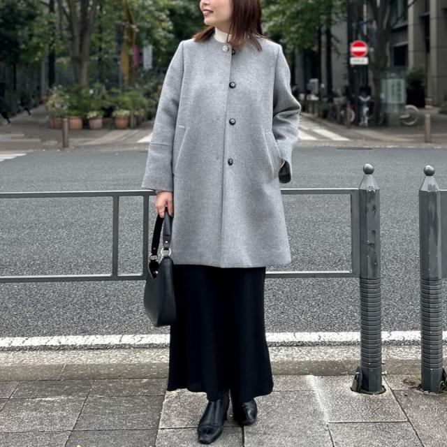 ノーリーズ（NOLLEY’S）/カシミヤ混ビジューブローチ付きコートの通販は