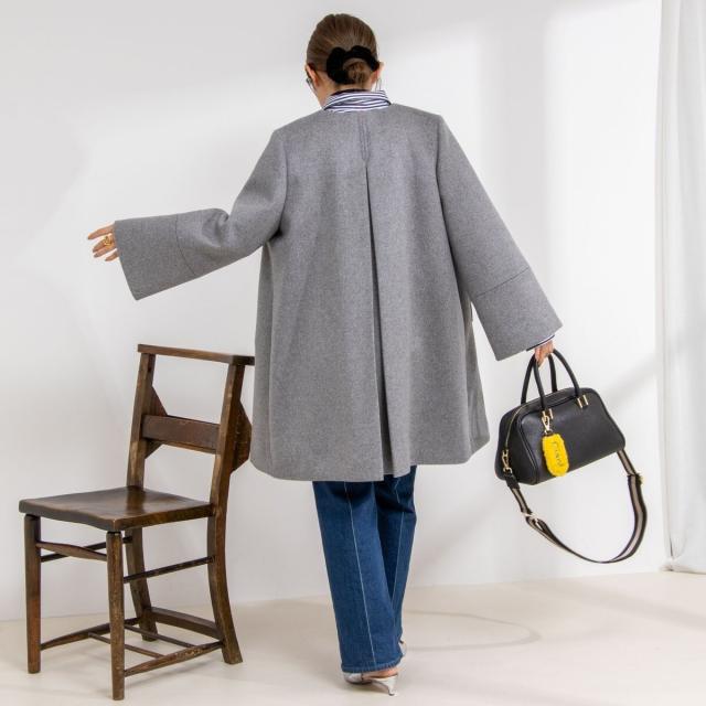 ノーリーズ（NOLLEY’S）/カシミヤ混ビジューブローチ付きコートの通販は