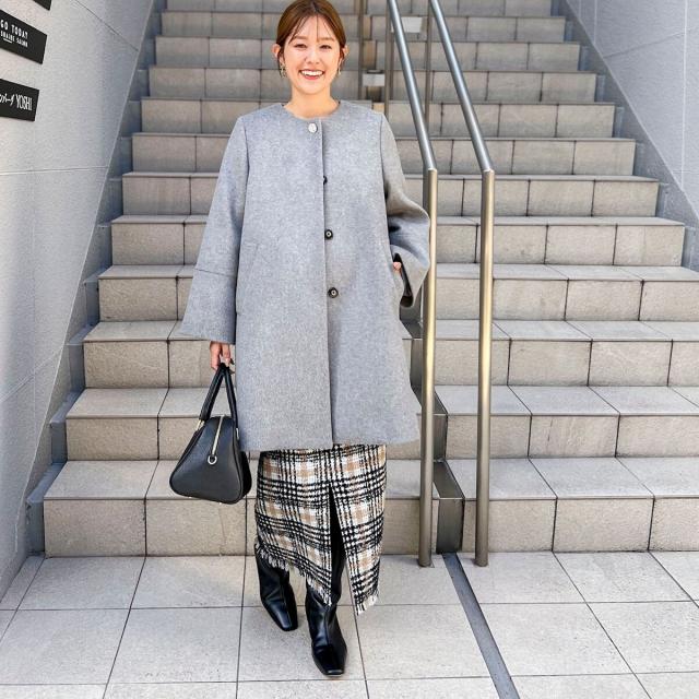 ノーリーズ（NOLLEY’S）/カシミヤ混ビジューブローチ付きコートの通販は