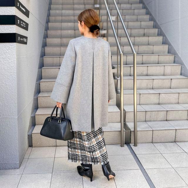 ノーリーズ（NOLLEY’S）/カシミヤ混ビジューブローチ付きコートの通販は