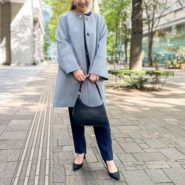 ノーリーズ（NOLLEY’S）/カシミヤ混ビジューブローチ付きコートの通販は