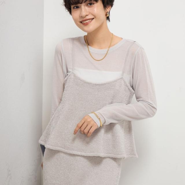 ノーリーズ（NOLLEY’S）/《セットアップ対応》《手洗い可能》キラキラフェザーフレアビスチェ