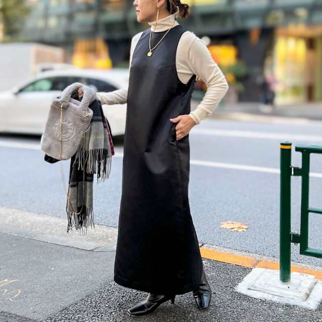 ノーリーズ（NOLLEY’S）/《セットアップ対応》ウォッシャブルサテンジャンパーワンピース