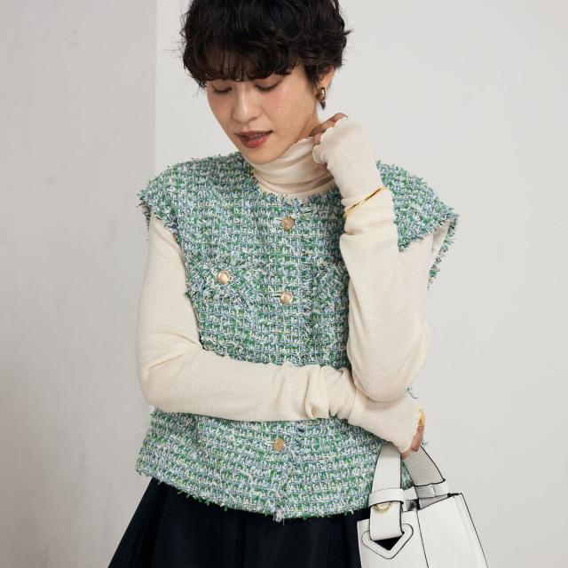 ノーリーズ（NOLLEY'S）/《セットアップ対応》カラーツイードショート