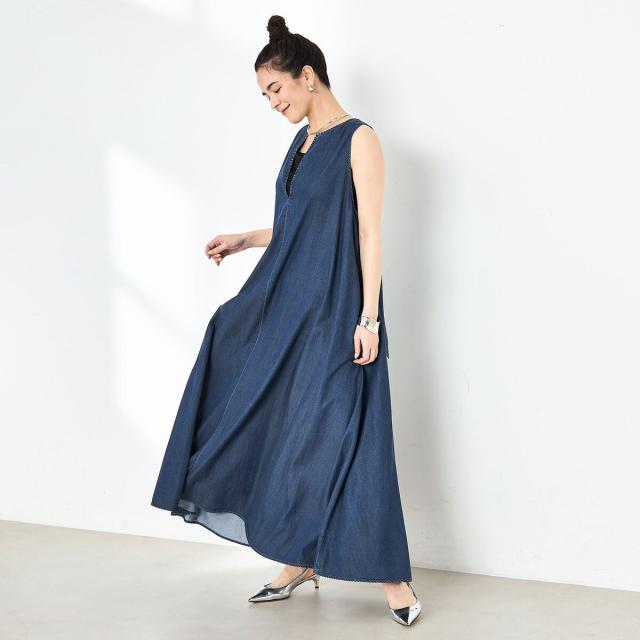 ノーリーズ（NOLLEY’S）/【RM denim】ロング丈テンセルデニムワンピースの通販は