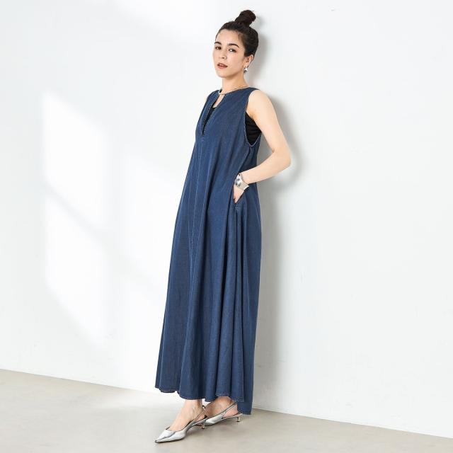 ノーリーズ（NOLLEY’S）/【RM denim】ロング丈テンセルデニムワンピースの通販は