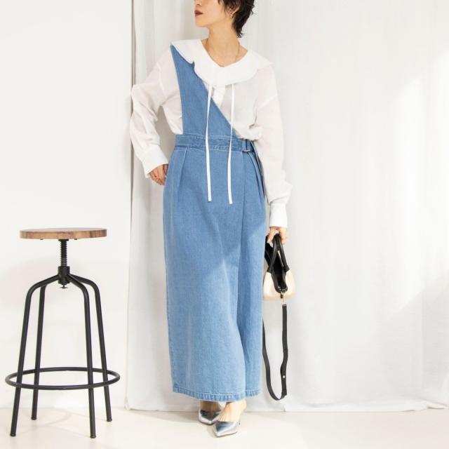 ノーリーズ（NOLLEY’S）/【RM denim】ワンショルダーデニムジャンパースカートの通販は