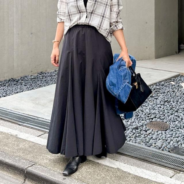 2nd NOLLEY'S　ウォッシャブルヴィンテージタフタマチ入りマキシスカート NOLLEY'S スカート 「追加」「WEB＆一部店舗限定色あり