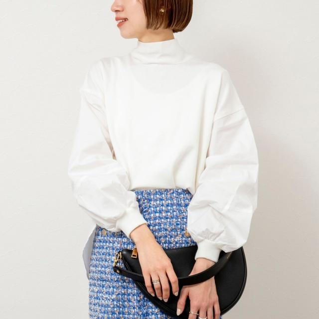 ノーリーズ（NOLLEY’S）/《手洗い可能》ニット×布帛プルオーバーの通販は