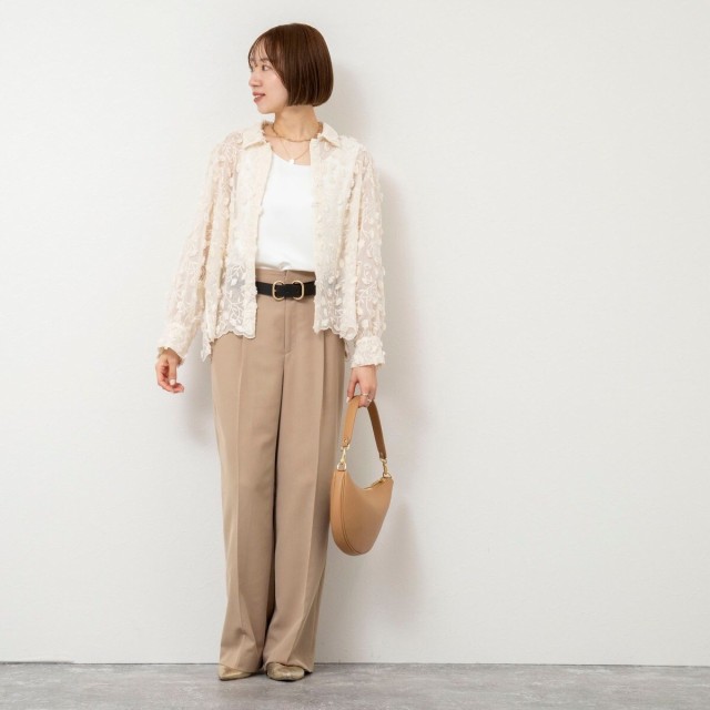 ノーリーズ（NOLLEY’S）/ウォッシャブルチュール刺繍衿付きブラウスの通販は