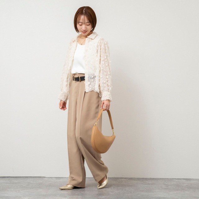 ノーリーズ（NOLLEY’S）/ウォッシャブルチュール刺繍衿付きブラウスの通販は