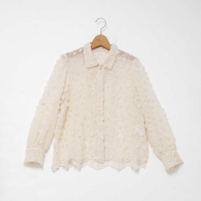 ノーリーズ（NOLLEY’S）/ウォッシャブルチュール刺繍衿付きブラウスの通販は