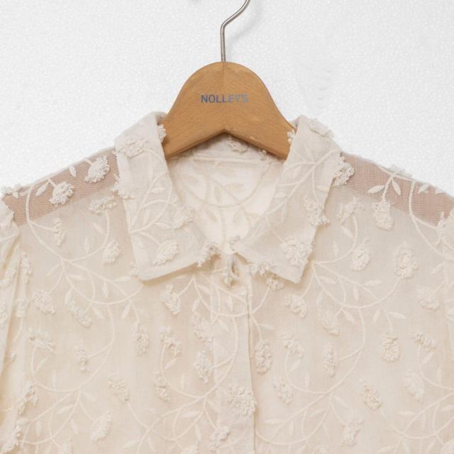 ノーリーズ（NOLLEY’S）/ウォッシャブルチュール刺繍衿付きブラウスの通販は