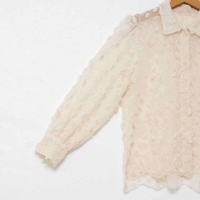 ノーリーズ（NOLLEY’S）/ウォッシャブルチュール刺繍衿付きブラウスの通販は