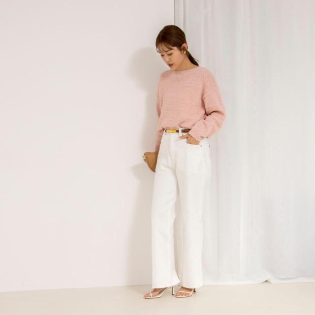 ノーリーズ（NOLLEY’S）/《手洗い可能》テープヤーンボートネックプルオーバーニット