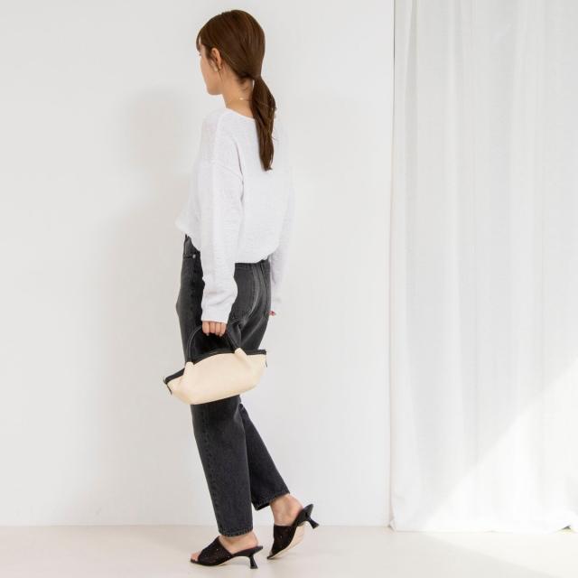 ノーリーズ（NOLLEY’S）/《手洗い可能》テープヤーンボートネックプルオーバーニット