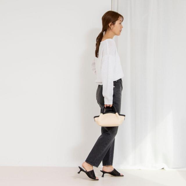 ノーリーズ（NOLLEY’S）/《手洗い可能》テープヤーンボートネックプルオーバーニット