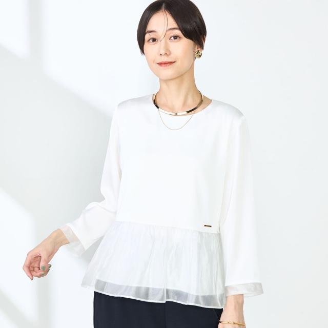 ノーリーズ（NOLLEY’S）/オトナサテンオーガンギャザーブラウスの通販は