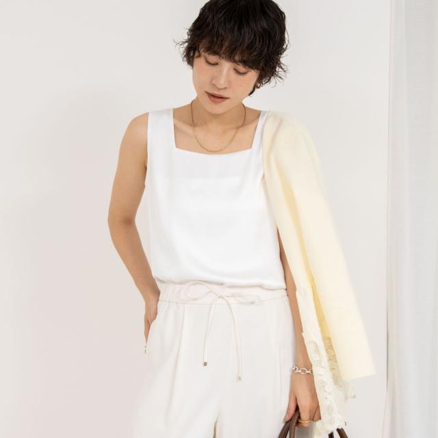 ノーリーズ（NOLLEY’S）/《手洗い可能》サテン×ベア天2WAYタンクトップ