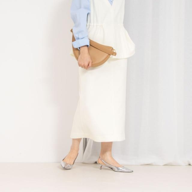 ノーリーズ（NOLLEY’S）/《セットアップ対応》ウォッシャブルニットジョーゼットタイトミディスカート