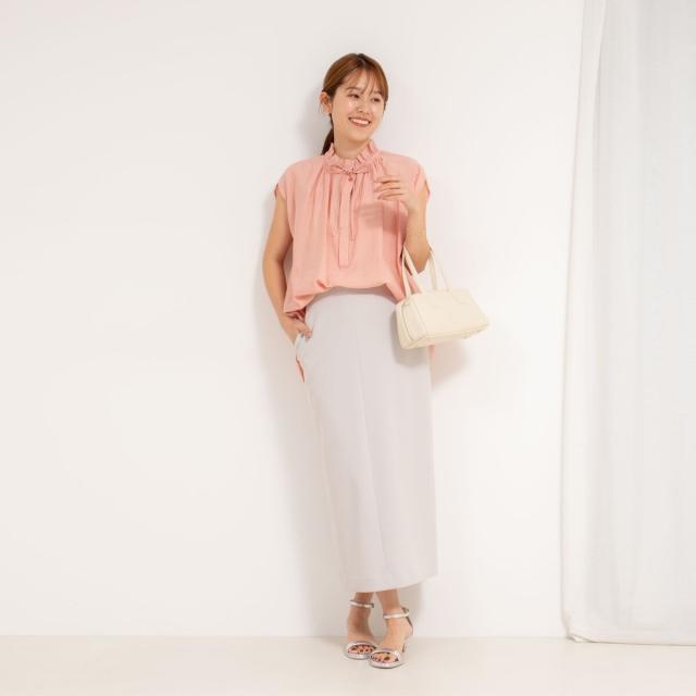 ノーリーズ（NOLLEY’S）/《セットアップ対応》ウォッシャブルニットジョーゼットタイトミディスカート