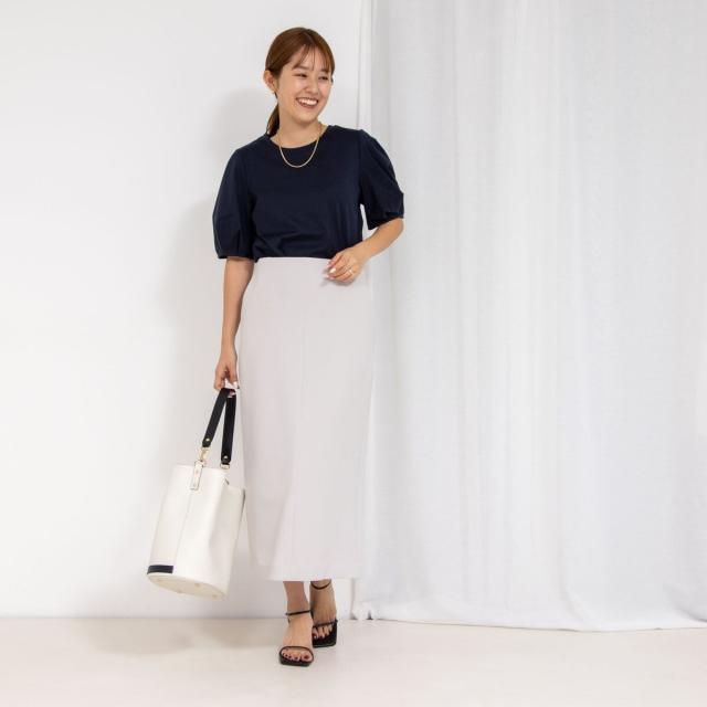 ノーリーズ（NOLLEY’S）/《セットアップ対応》ウォッシャブルニットジョーゼットタイトミディスカート