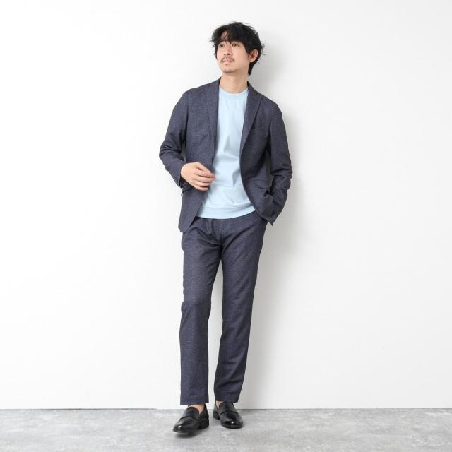 ノーリーズ（NOLLEY’S）/《ビジカジ/セットアップ対応》ドットサッカーストレッチパンツ 25SS