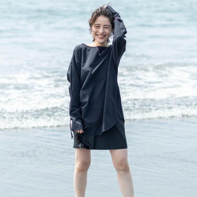 ノーリーズ（NOLLEY’S）/《高機能/セットアップ対応》ウォッシャブルラッシュガードボートネックシャツ