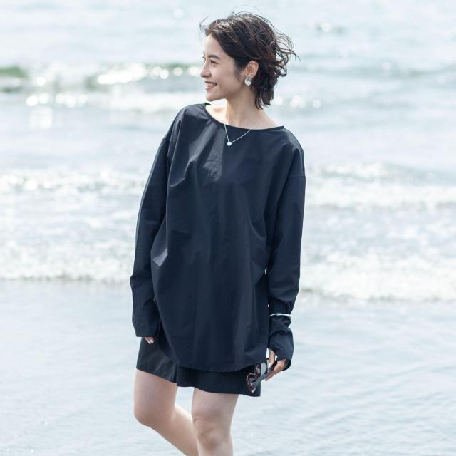 ノーリーズ（NOLLEY’S）/《高機能/セットアップ対応》ウォッシャブルラッシュガードボートネックシャツ