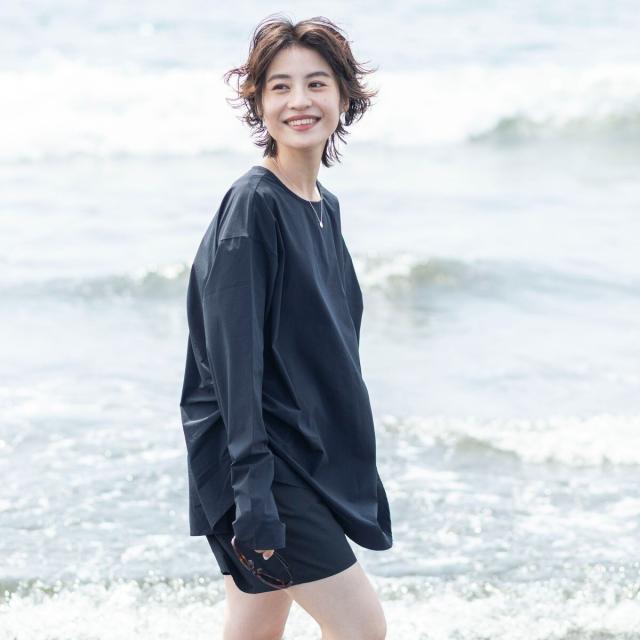 ノーリーズ（NOLLEY’S）/《高機能/セットアップ対応》ウォッシャブルラッシュガードボートネックシャツ