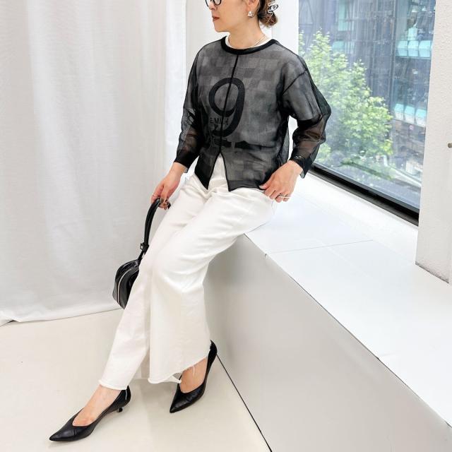 ノーリーズ（NOLLEY’S）/《手洗い可能》シアーブロックチェック2WAYクルーネックカーディガン