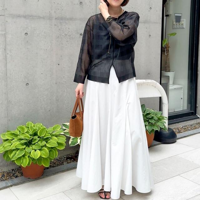 ノーリーズ（NOLLEY’S）/《手洗い可能》シアーブロックチェック2WAYクルーネックカーディガン