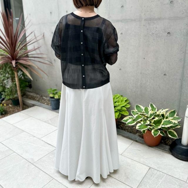 ノーリーズ（NOLLEY’S）/《手洗い可能》シアーブロックチェック2WAYクルーネックカーディガン