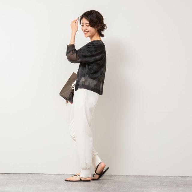 ノーリーズ（NOLLEY’S）/《手洗い可能》シアーブロックチェック2WAYクルーネックカーディガン