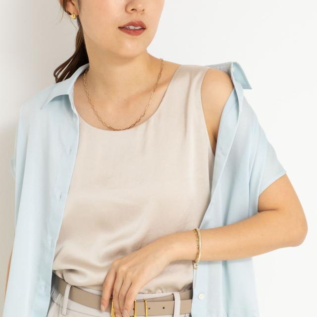 ノーリーズ（NOLLEY’S）/サテン×ラメベア天2WAYタンクトップ