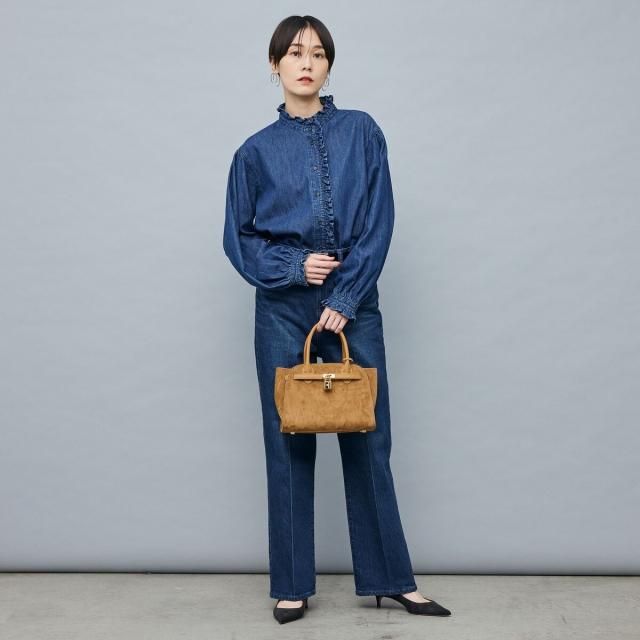 ノーリーズ（NOLLEY'S）/【RM denim】フリルデニムブラウス