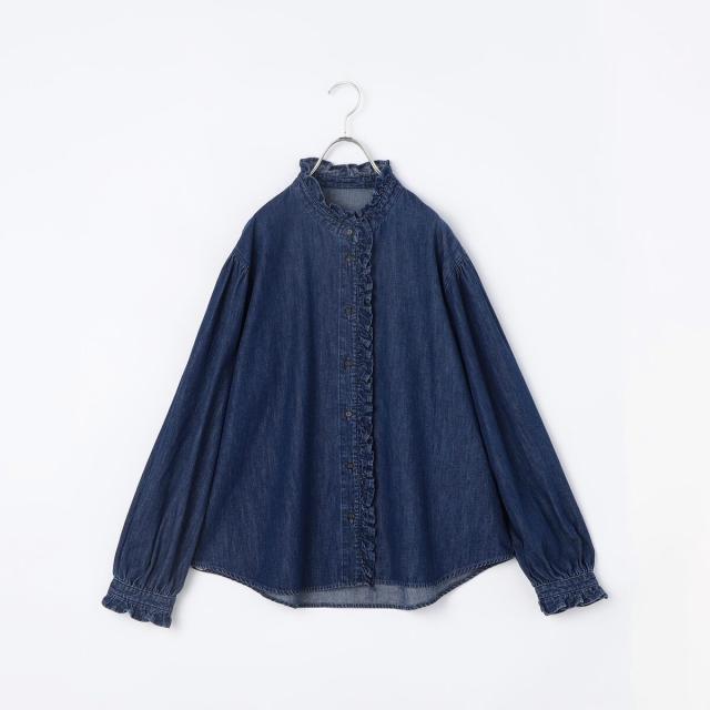 ノーリーズ（NOLLEY'S）/【RM denim】フリルデニムブラウス