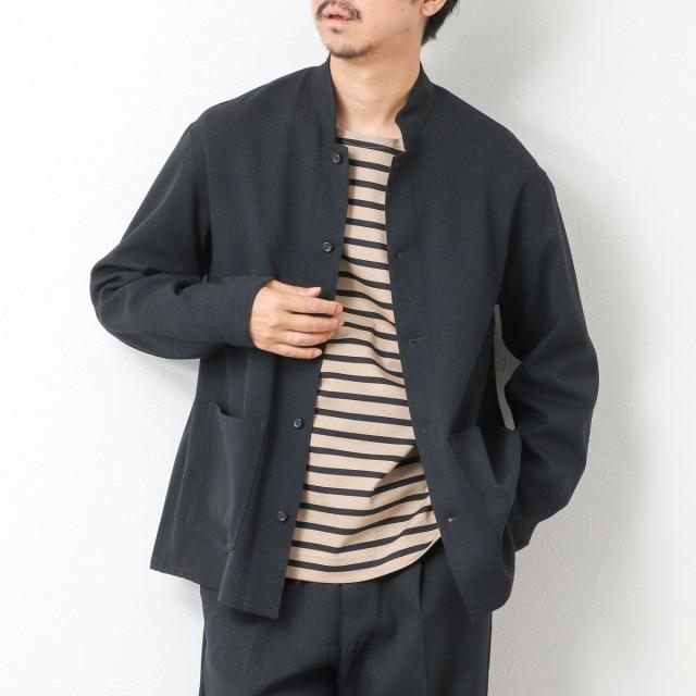 ノーリーズ（NOLLEY’S）/《セットアップ対応》LANATEC ウーステッドサージストレッチ マオカラーシャツブルゾン