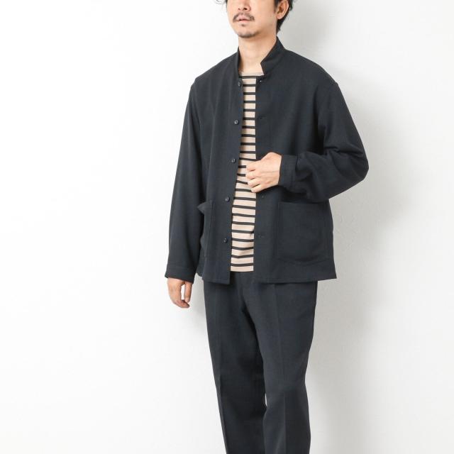 ノーリーズ（NOLLEY’S）/《セットアップ対応》LANATEC ウーステッドサージストレッチ マオカラーシャツブルゾン