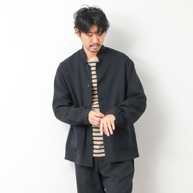 ノーリーズ（NOLLEY’S）/《セットアップ対応》LANATEC ウーステッドサージストレッチ マオカラーシャツブルゾン