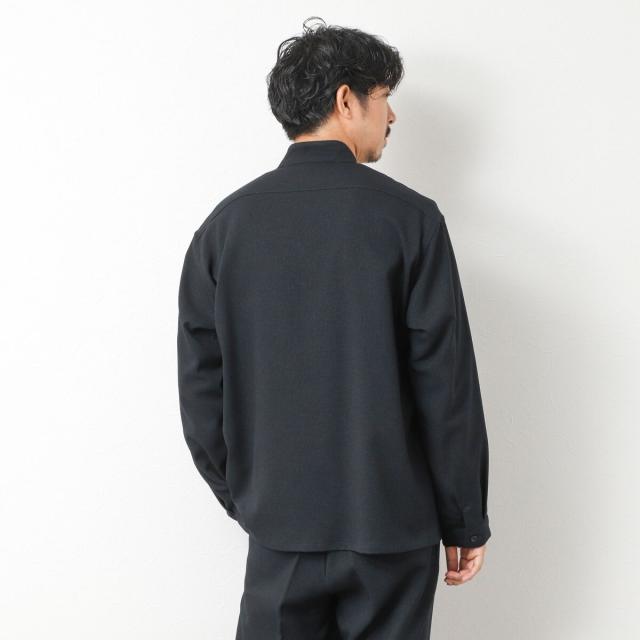 ノーリーズ（NOLLEY’S）/《セットアップ対応》LANATEC ウーステッドサージストレッチ マオカラーシャツブルゾン