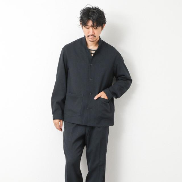 ノーリーズ（NOLLEY’S）/《セットアップ対応》LANATEC ウーステッドサージストレッチ マオカラーシャツブルゾン